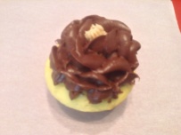 Butter Cupcake with Whipped Chocolate Buttercream Rose