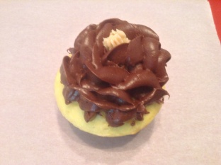 Butter Cupcake with Whipped Chocolate Buttercream Rose