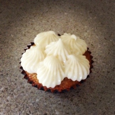 Brown Sugar Cupcake with Brown Sugar Pecan Filling with Brie and Cream Cheese Frosting